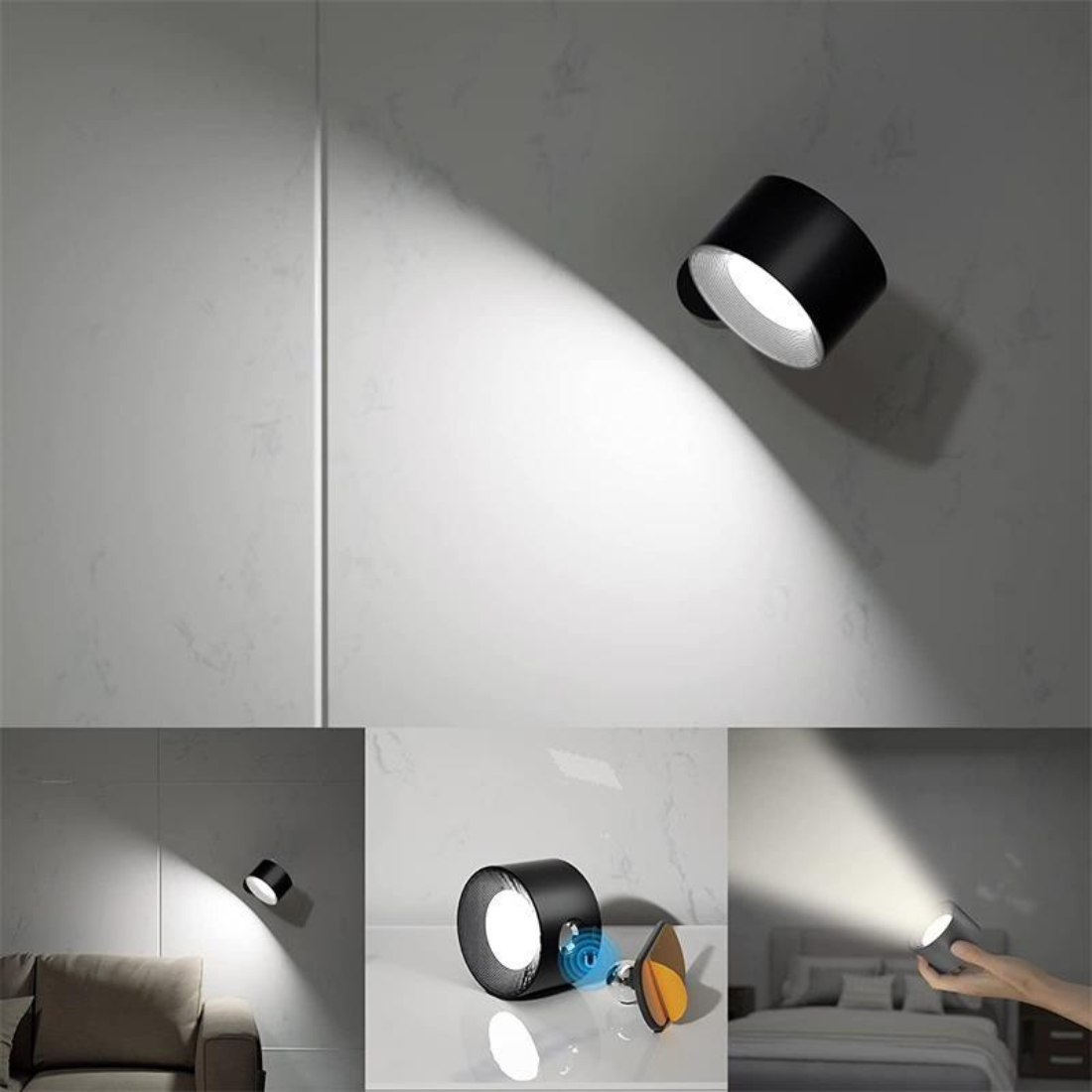 Rechargeable Cordless 360° Wall Light