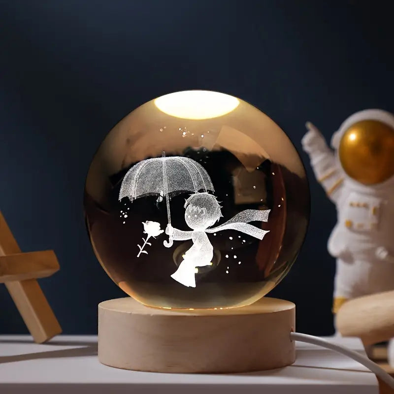 Glowing Crystal Sphere Light