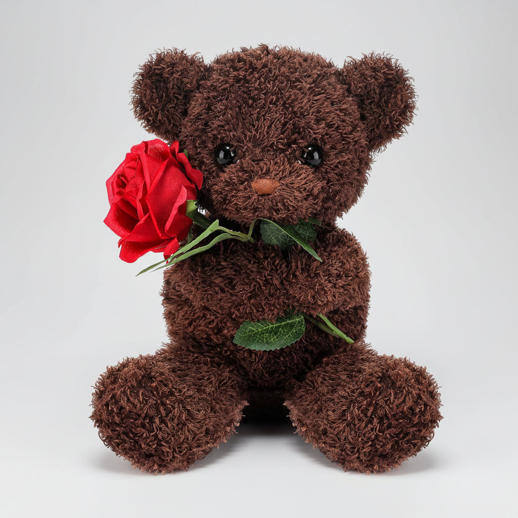 Rose-Shaped Teddy Bear Plush Valentine's Gift