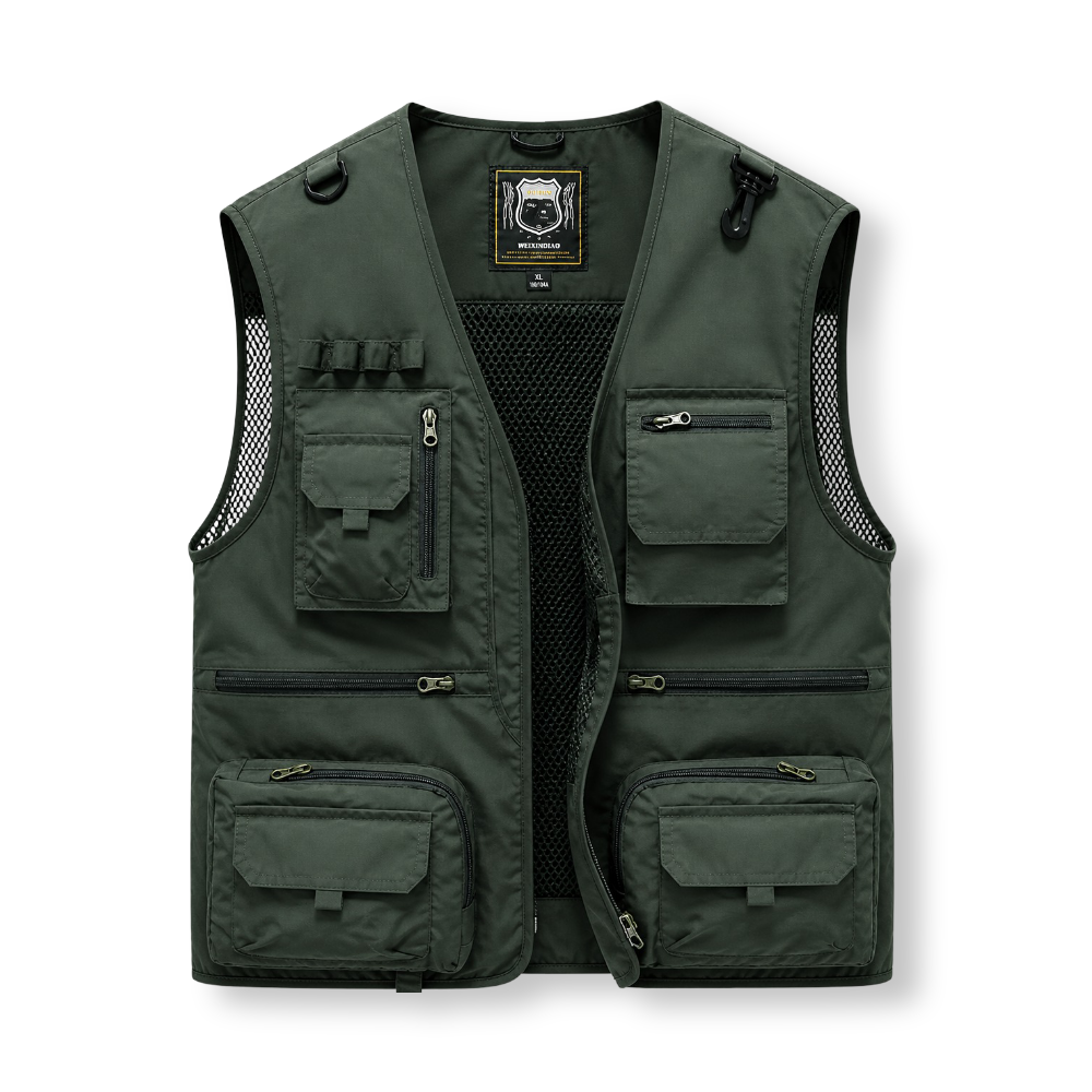 Men's Lightweight Multi-Pocket Zip Travel Vest