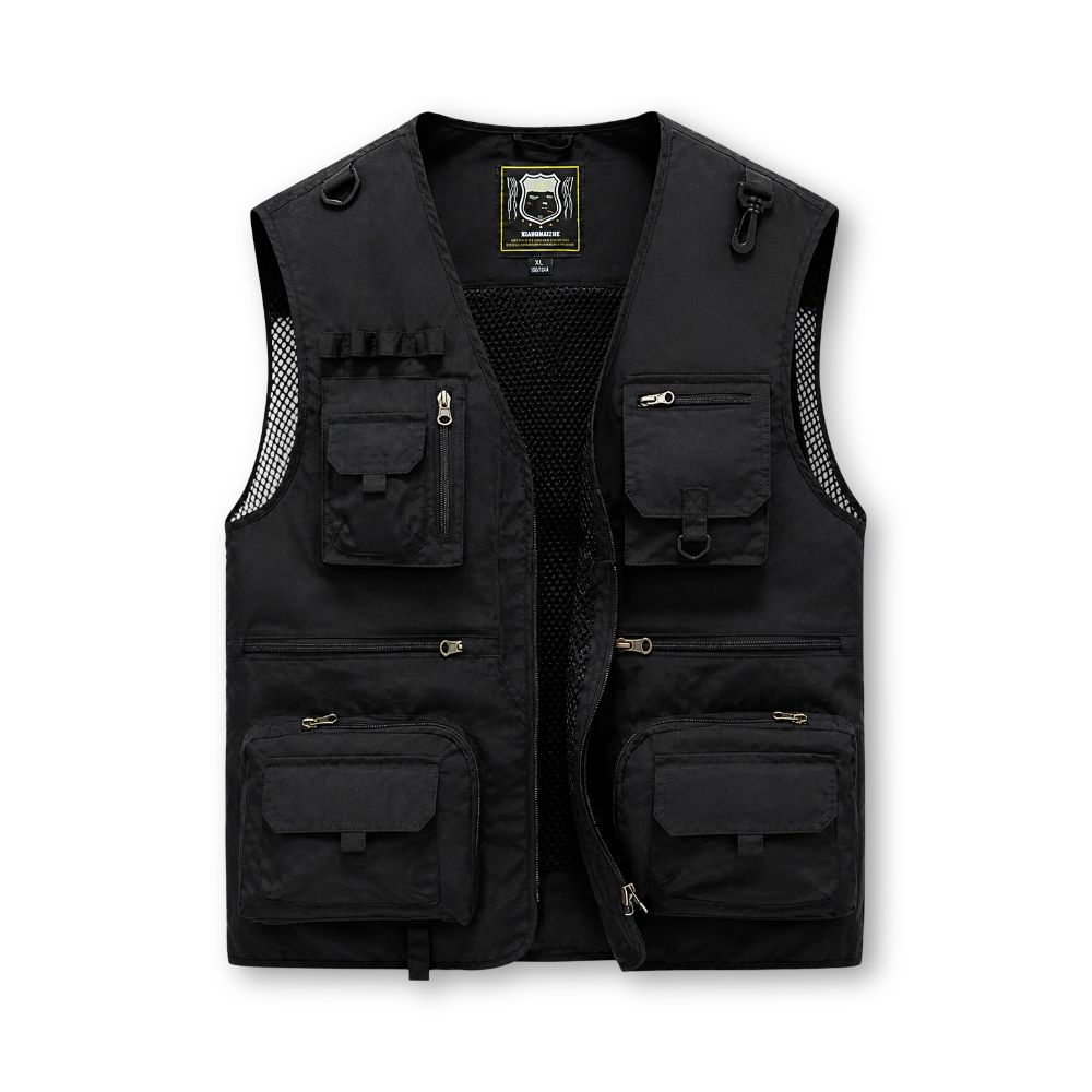 Men's Lightweight Multi-Pocket Zip Travel Vest