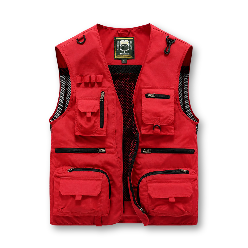 Men's Lightweight Multi-Pocket Zip Travel Vest