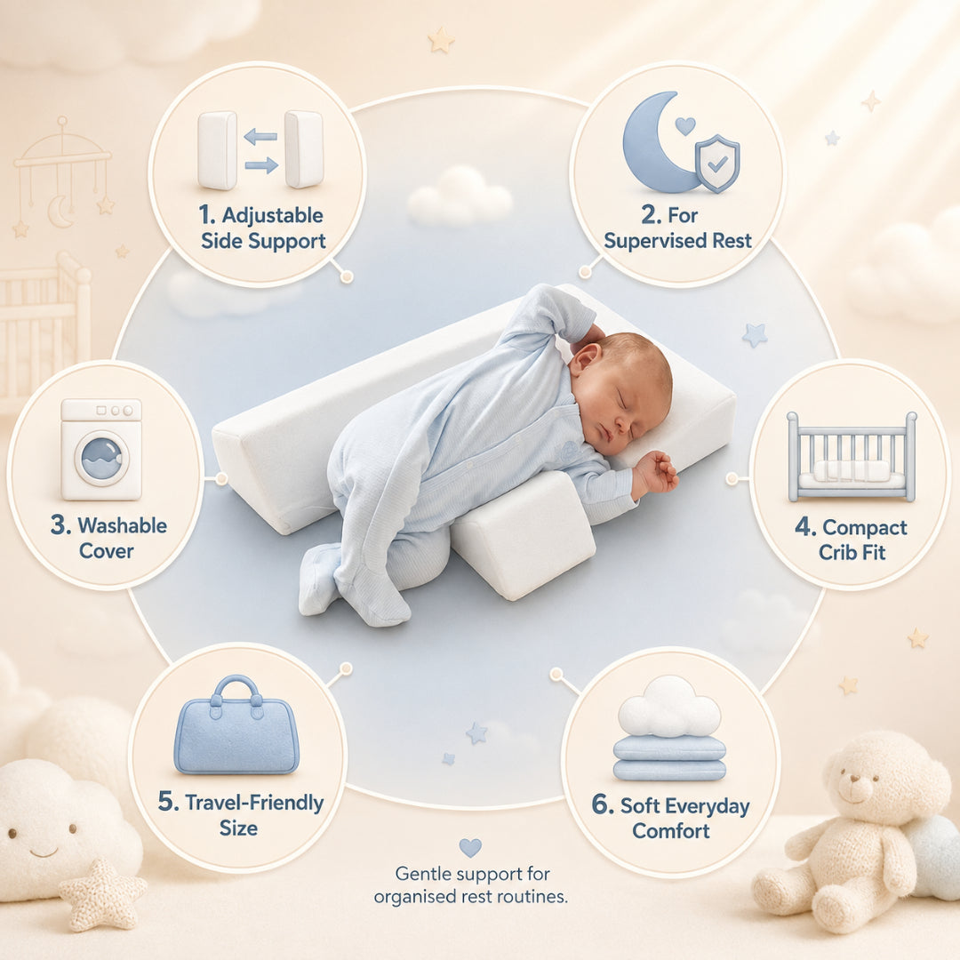 Adjustable Washable Baby Crib Side Pillow