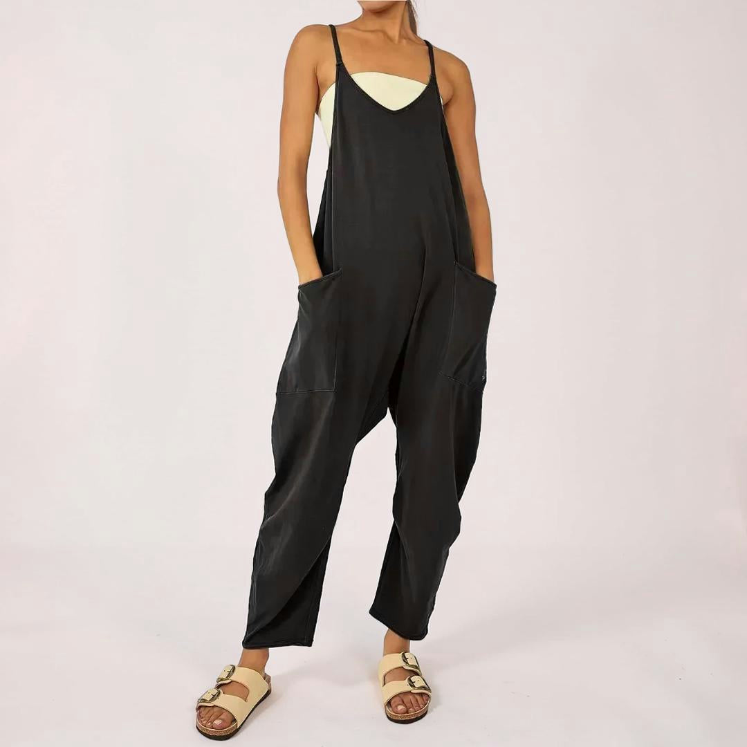Women's Sleeveless Wide-Leg Casual Jumpsuit