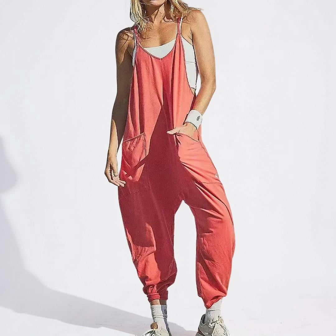 Women's Sleeveless Wide-Leg Casual Jumpsuit