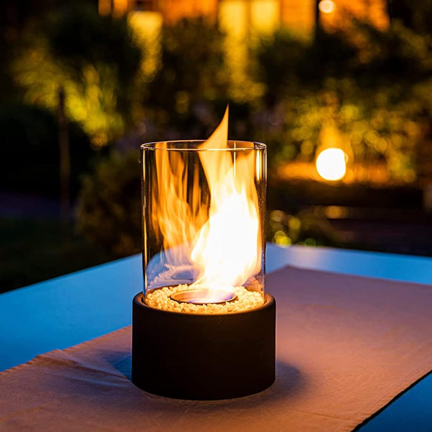 Long-Burning Flame Oil Table Lamp