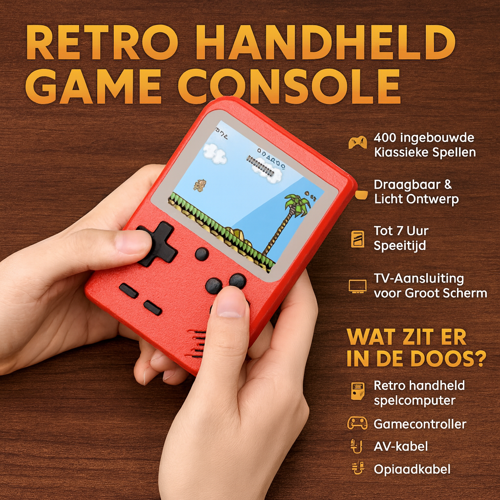 Retro Color Screen Handheld Console with 400 Games