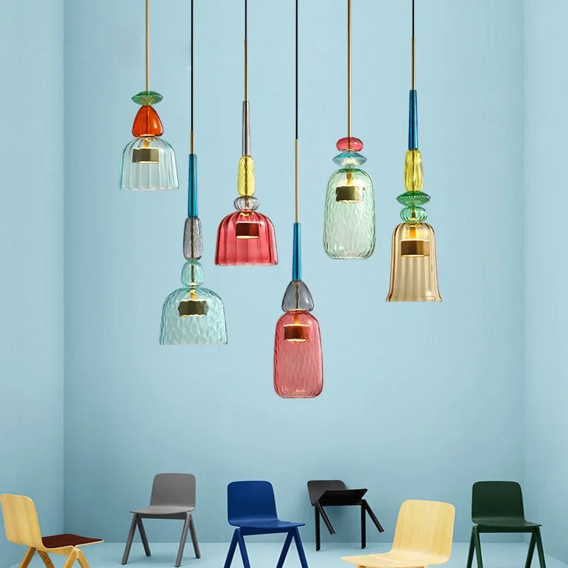 Colorful Glass Pendant Ceiling Lights