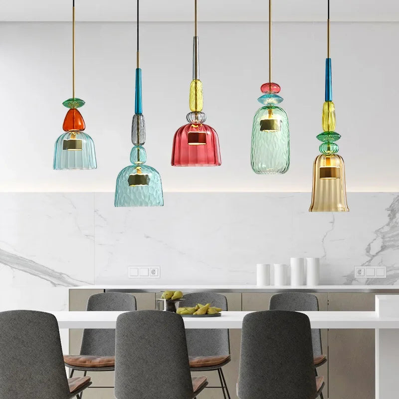 Colorful Glass Pendant Ceiling Lights