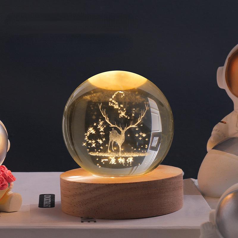 Glowing Crystal Sphere Light