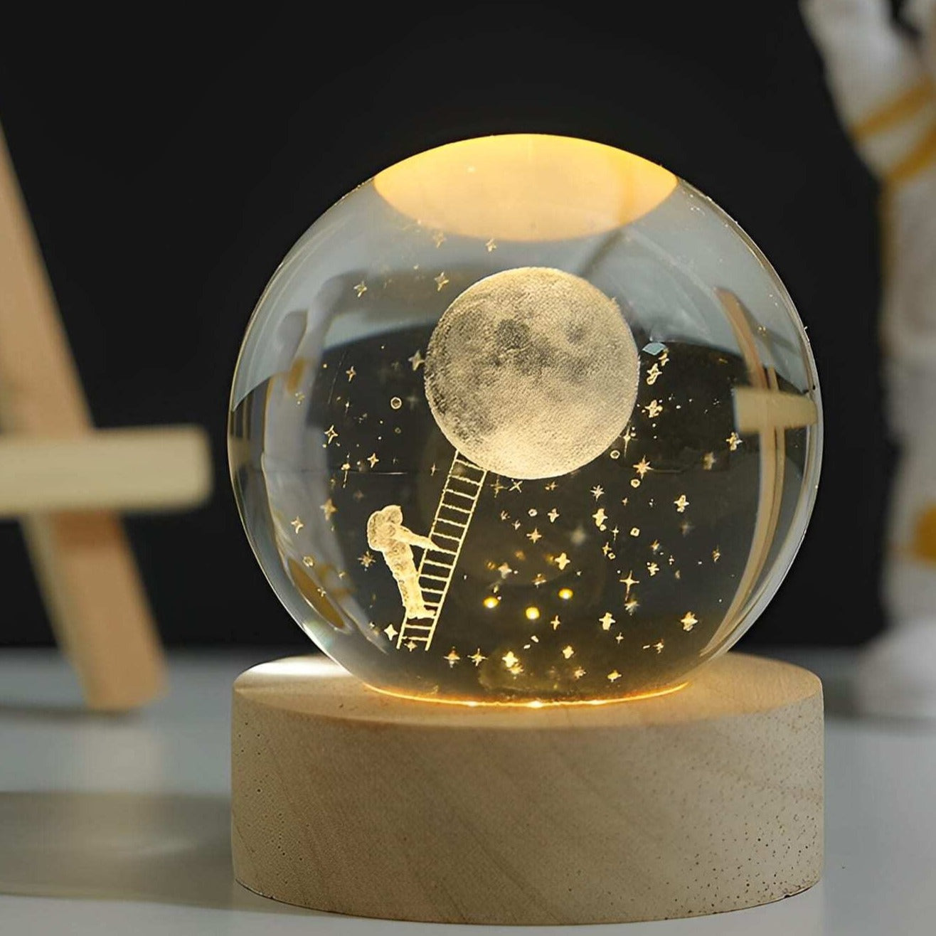 Glowing Crystal Sphere Light