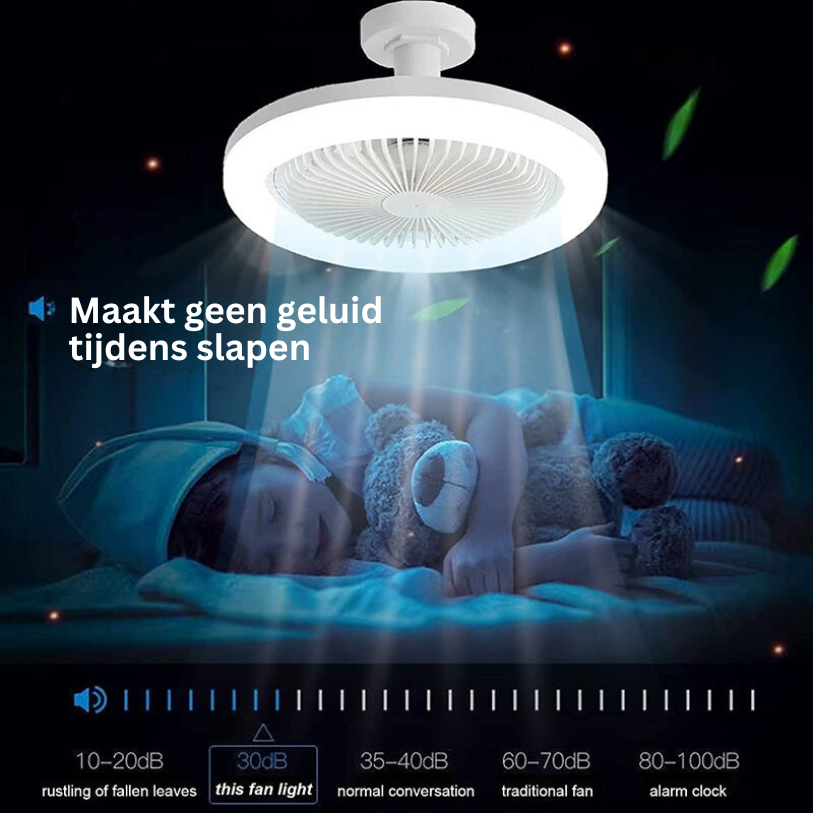 Remote-Controlled LED Ceiling Fan with Universal Light Fitting