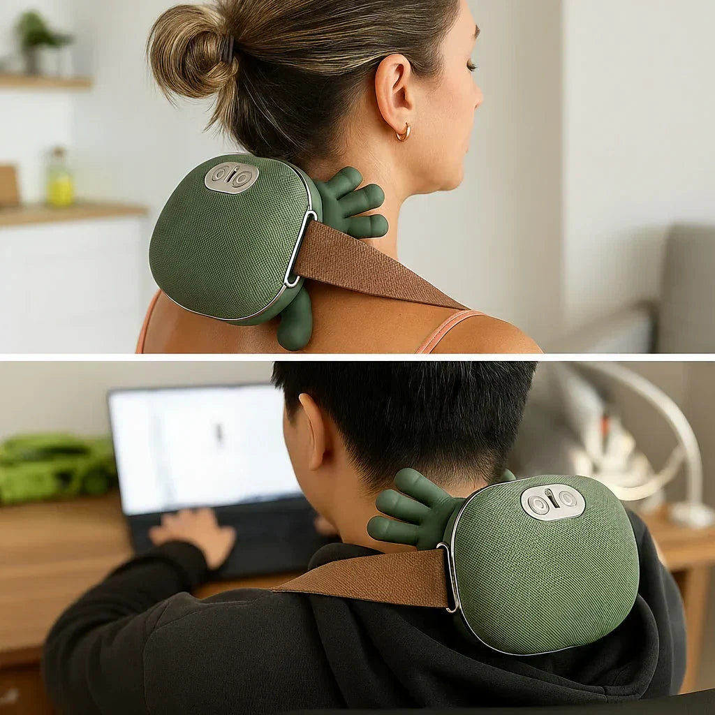 Portable Heat and Vibration Neck Massage Device