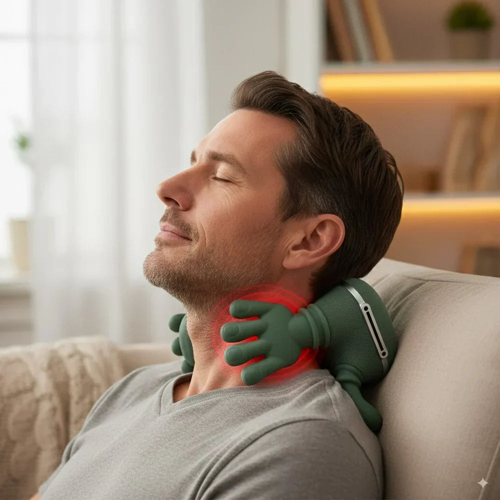 Portable Heat and Vibration Neck Massage Device