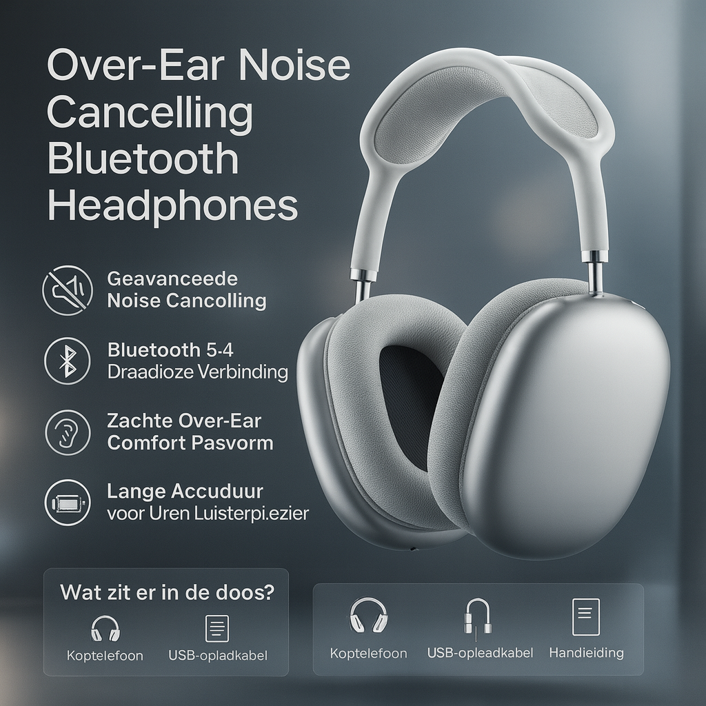 Wireless Noise-Cancelling Over-Ear Headset