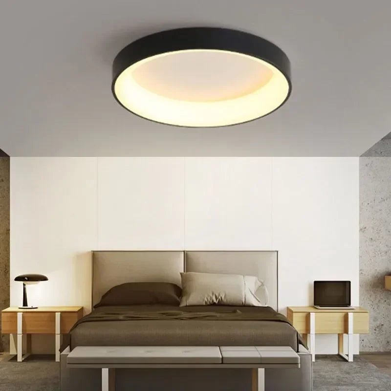 AuroraGlans Round Scandinavian-Style LED Ceiling Light