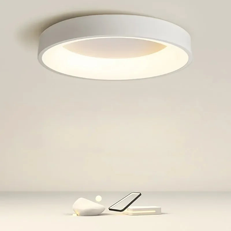 AuroraGlans Round Scandinavian-Style LED Ceiling Light