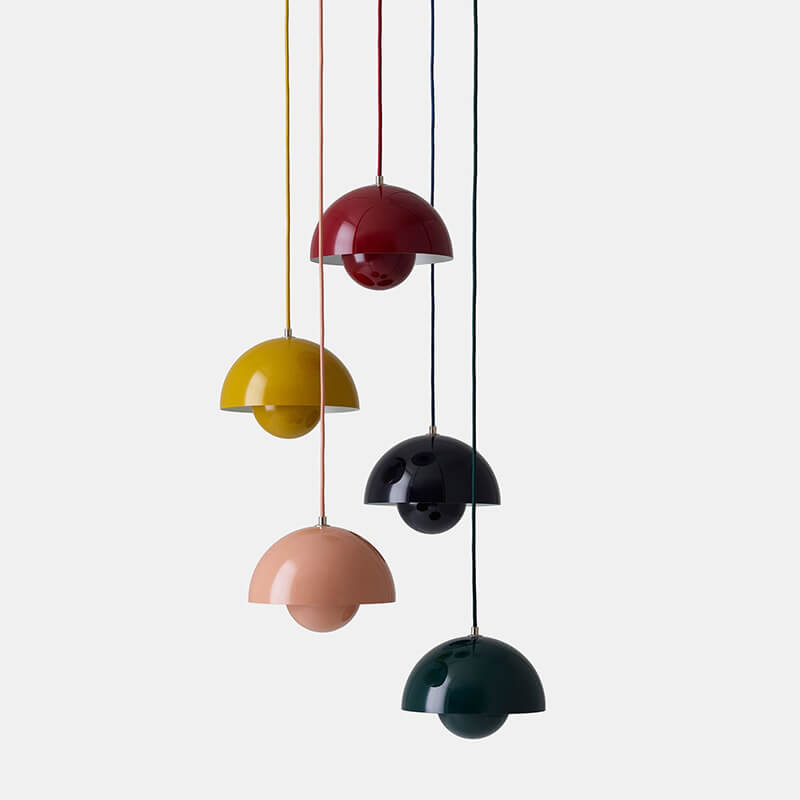 Scandinavian Macaron Single-Light Half-Moon Pendant