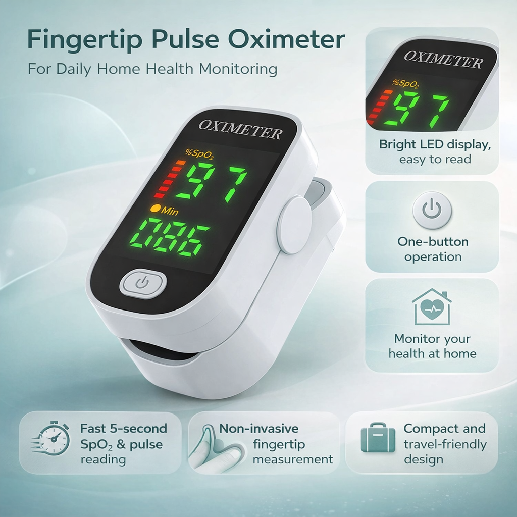 Digital Fingertip Pulse Oximeter