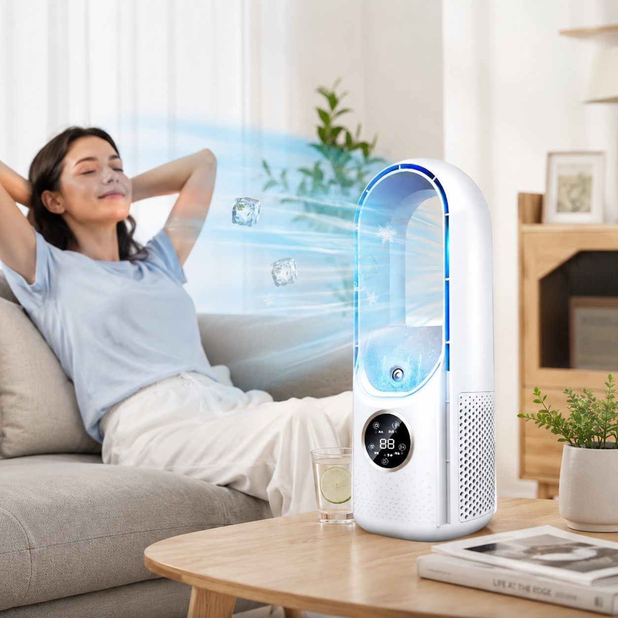 Quiet Bladeless Portable Mini AC Cooler
