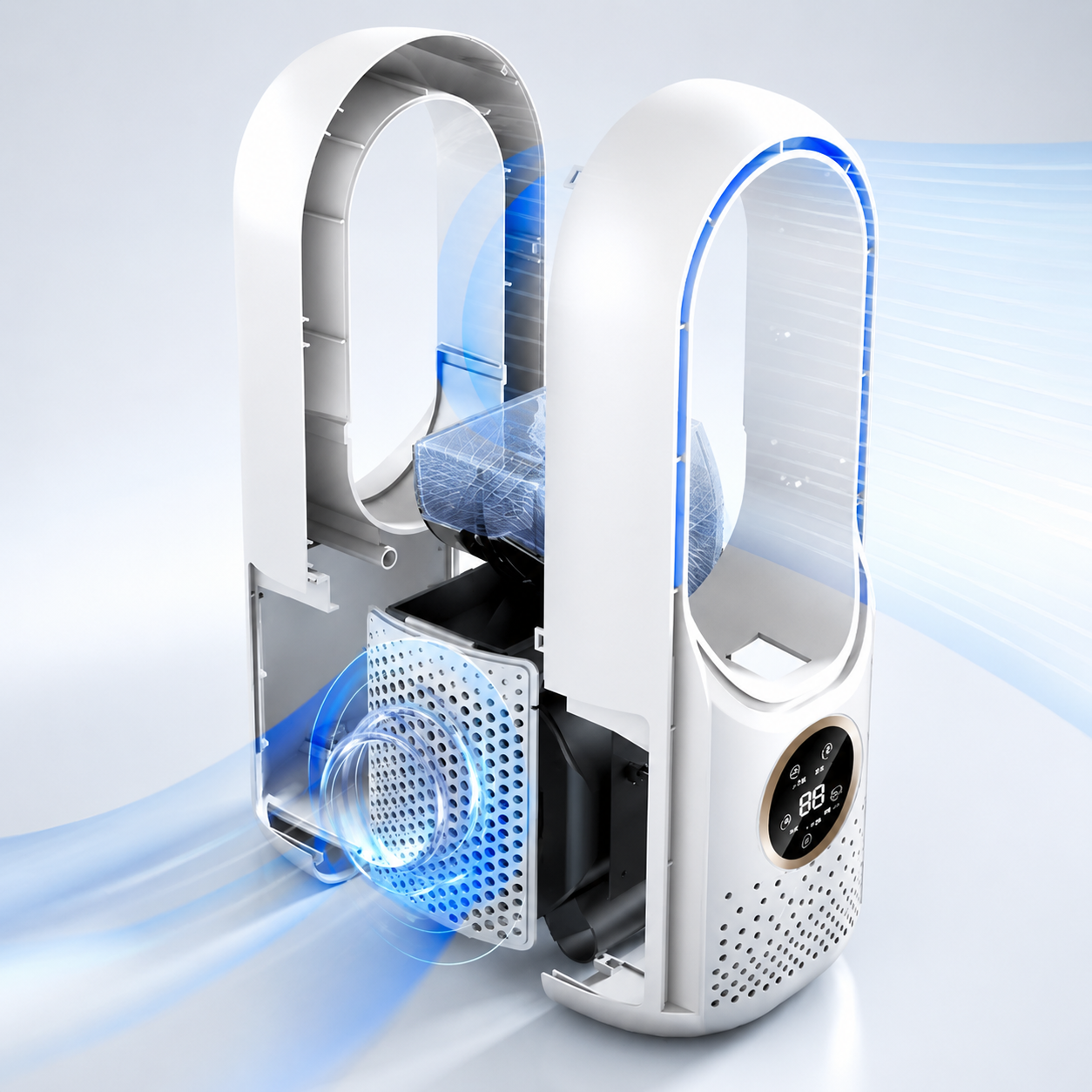 Quiet Bladeless Portable Mini AC Cooler
