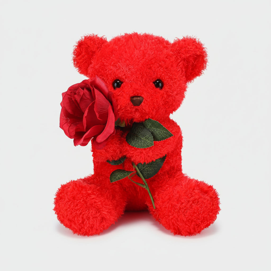 Rose-Shaped Teddy Bear Plush Valentine's Gift