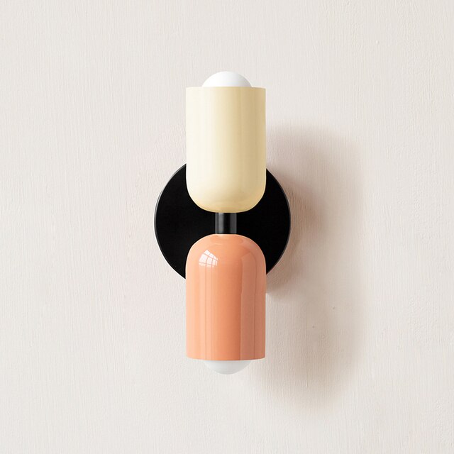 Cream Double LED Wall Sconce Set
