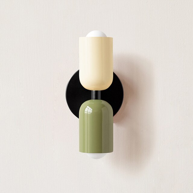 Cream Double LED Wall Sconce Set