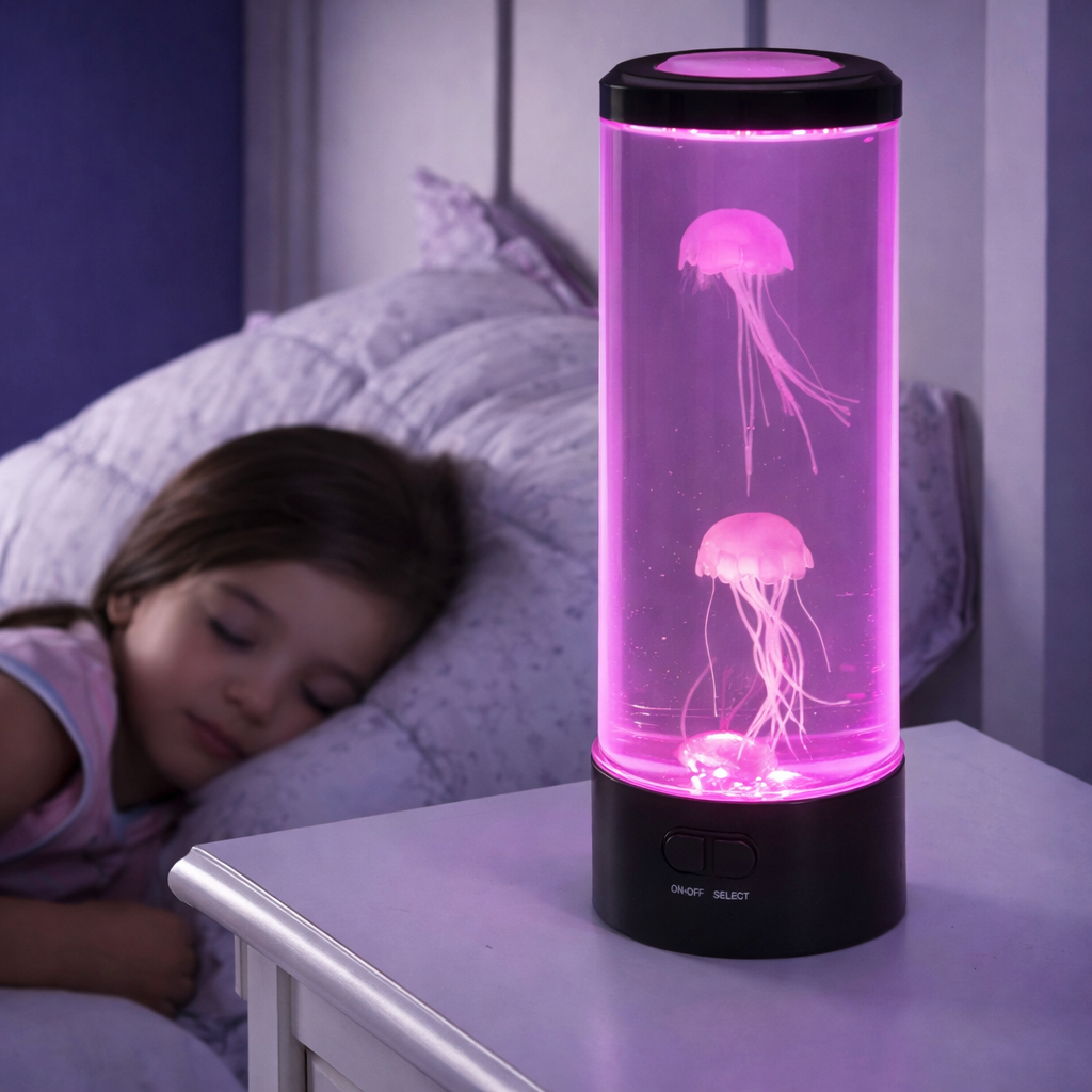Jellyfish Aquarium Lava Lamp with 7-Color LED Mood Lighting