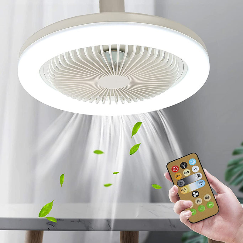 Remote-Controlled LED Ceiling Fan with Universal Light Fitting