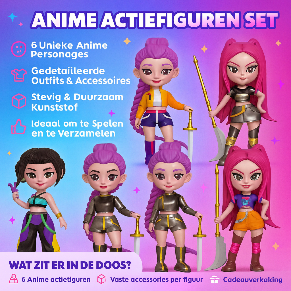Collectible Anime Action Figure Set for Kids