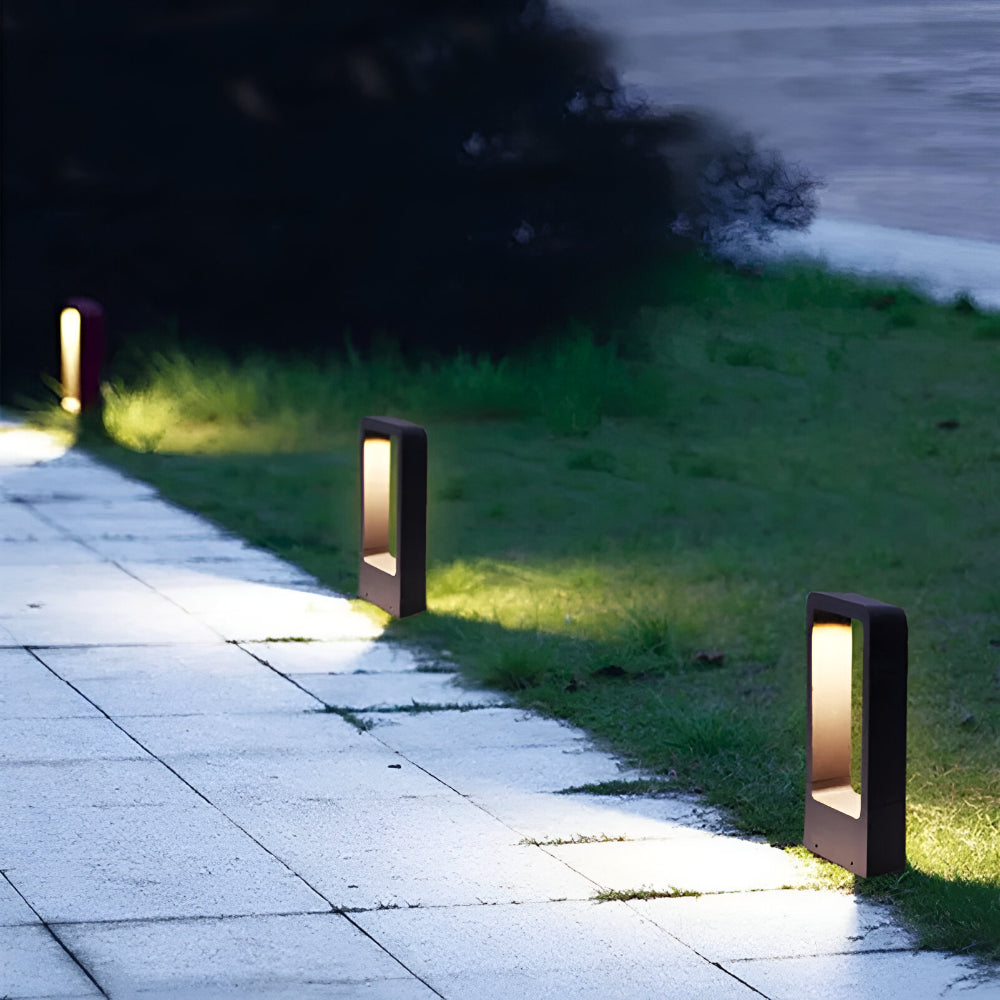 Modern Solar Garden Bollard Path Light