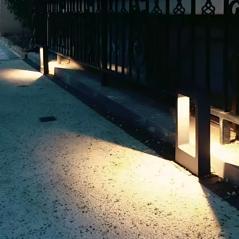 Modern Solar Garden Bollard Path Light