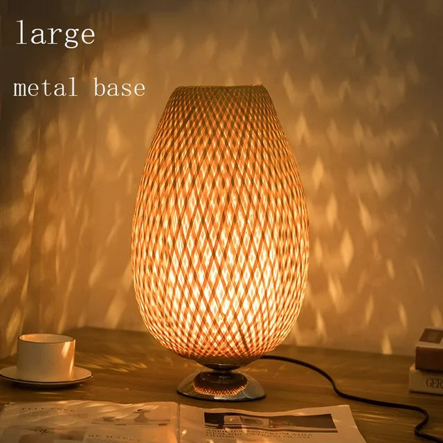Vintage Bamboo Accent Table Lamp