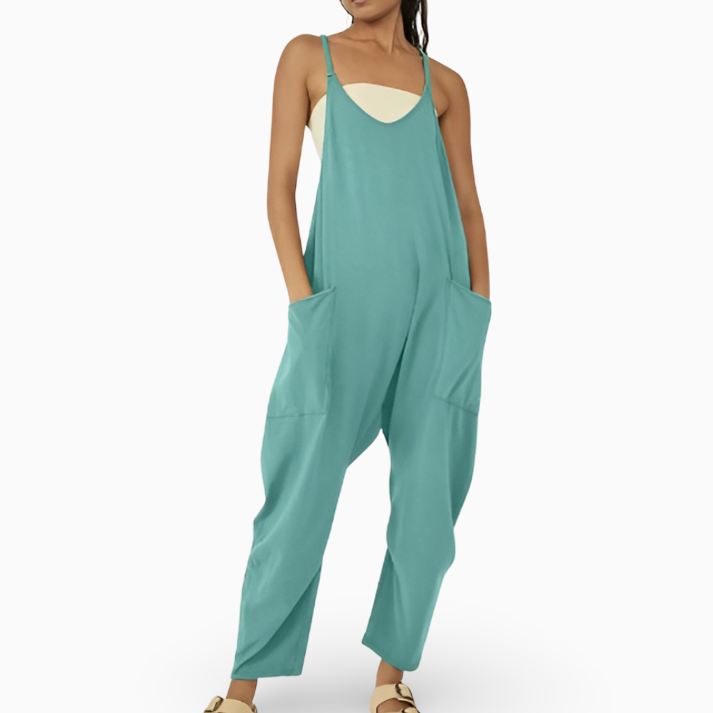 Women's Sleeveless Wide-Leg Casual Jumpsuit