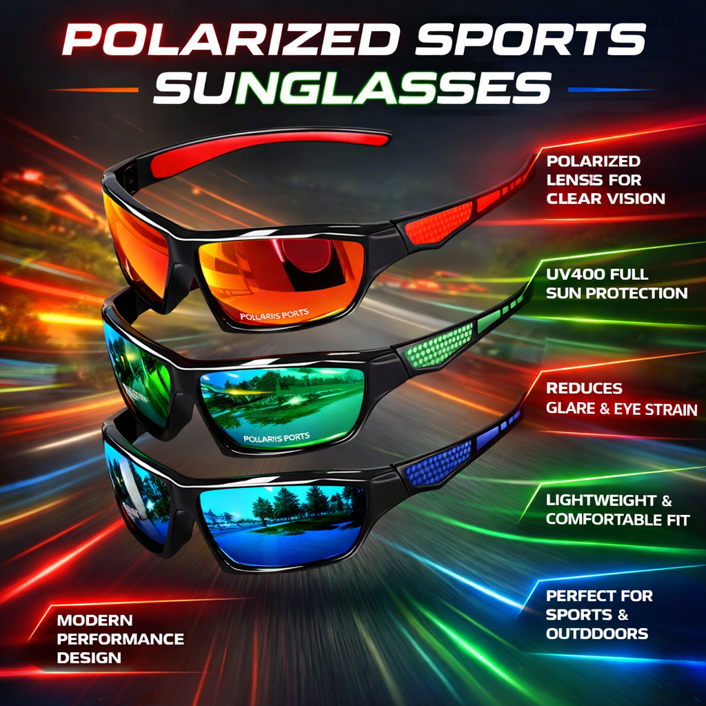 Polarized UV400 Sport Sunglasses for Outdoor Wear