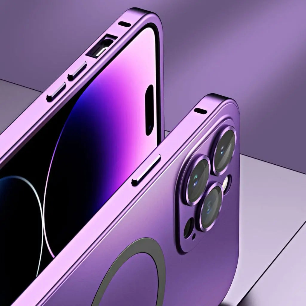 Sleek Magnetic Metal iPhone Case