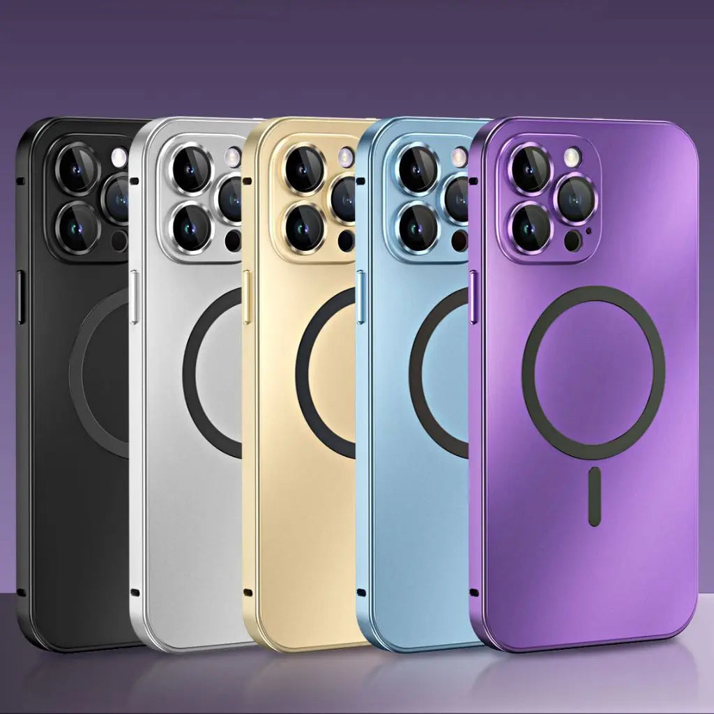 Sleek Magnetic Metal iPhone Case