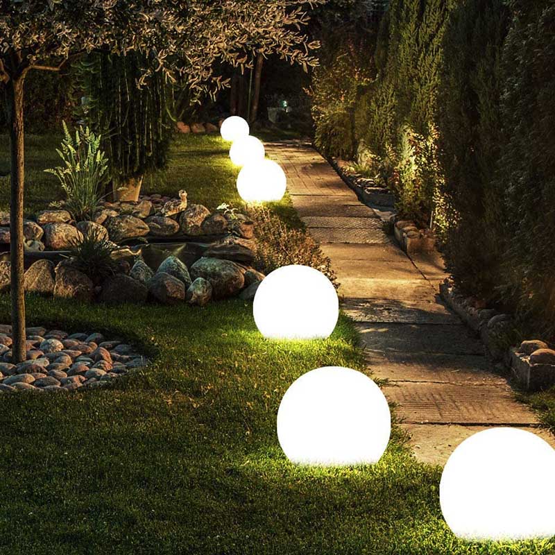 Round Outdoor Garden Light