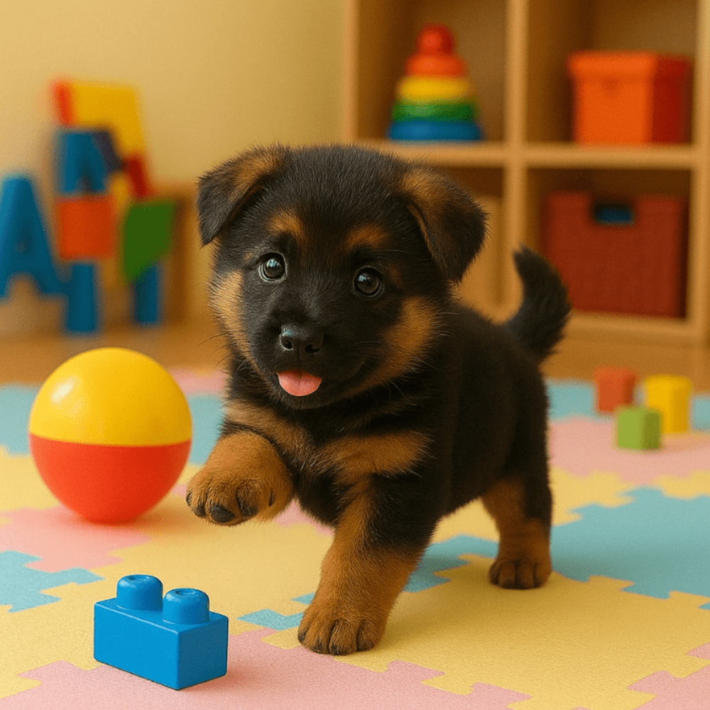 Realistic German Shepherd Puppy Toy – Interactive Walking, Barking & Wagging Electronic Pet - Image 2